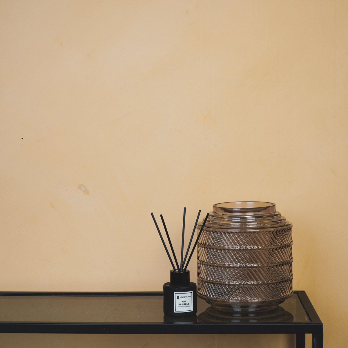 Vaas - Patroon - Glas - Smokey - 16x16cm