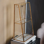 Jewelry box - Metal/Glass - Gold - 18x11x31cm