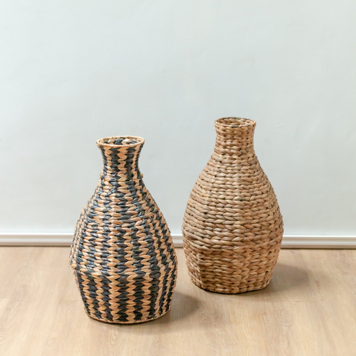 Woven Boho Vase DAYANA black 