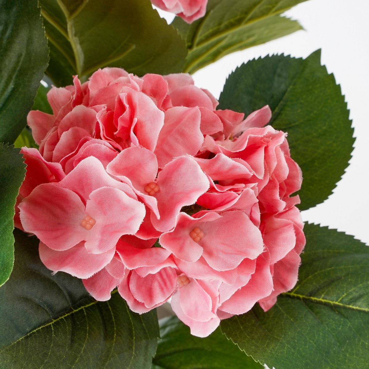 Artificial Hydrangea Plant in Flower Pot Stan - H40 x Ø35 cm - Pink