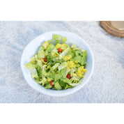 White Melamine Salad Bowl with Rope Edge 