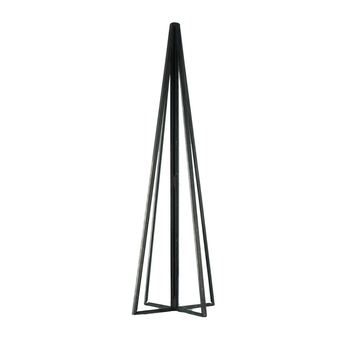 Kerstboom - Metaal/Glas - Zwart - 5,5x20cm