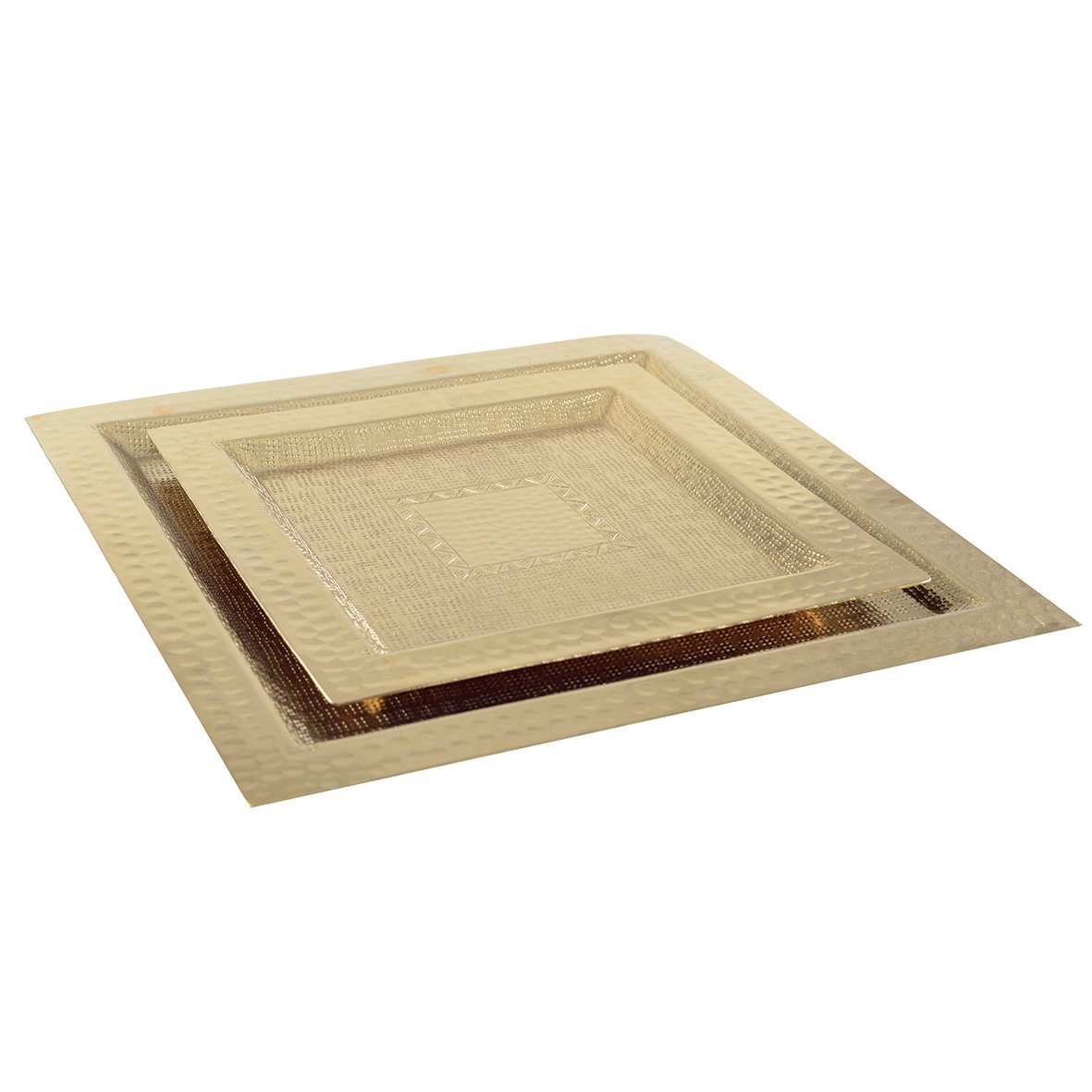Gouden vierkante lade 28 cm
