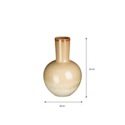 Holm Vase - H42 x Ø28 cm - Ceramic - Cream