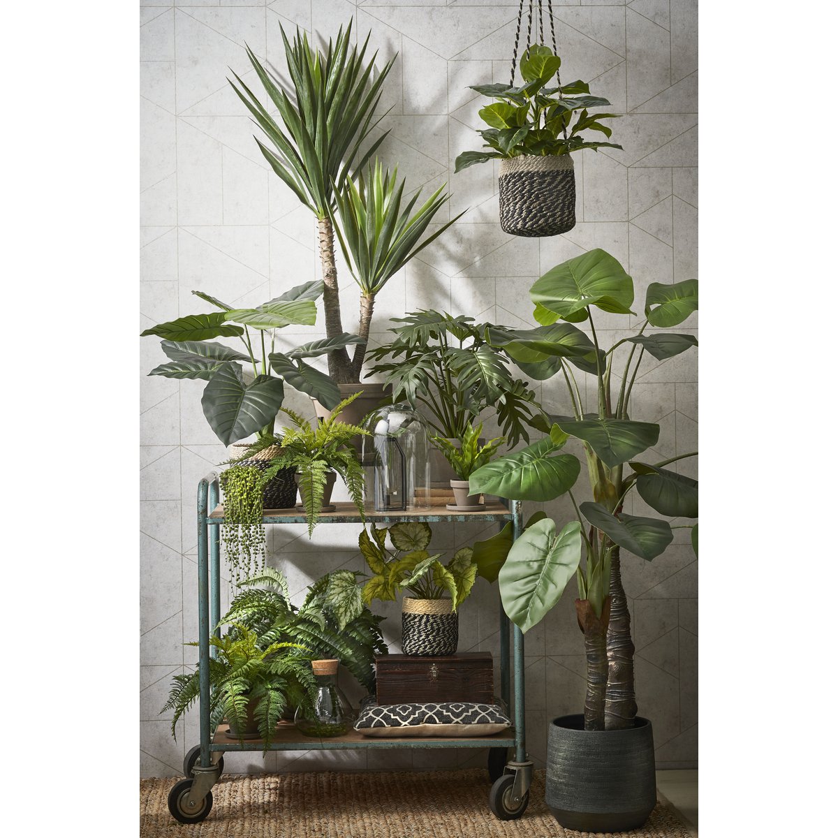 Fougère artificielle en pot Stan - H38 x Ø50 cm - Vert