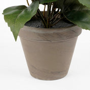 Plante d'hibiscus artificielle en pot Stan - H40 x Ø30 cm - Orange