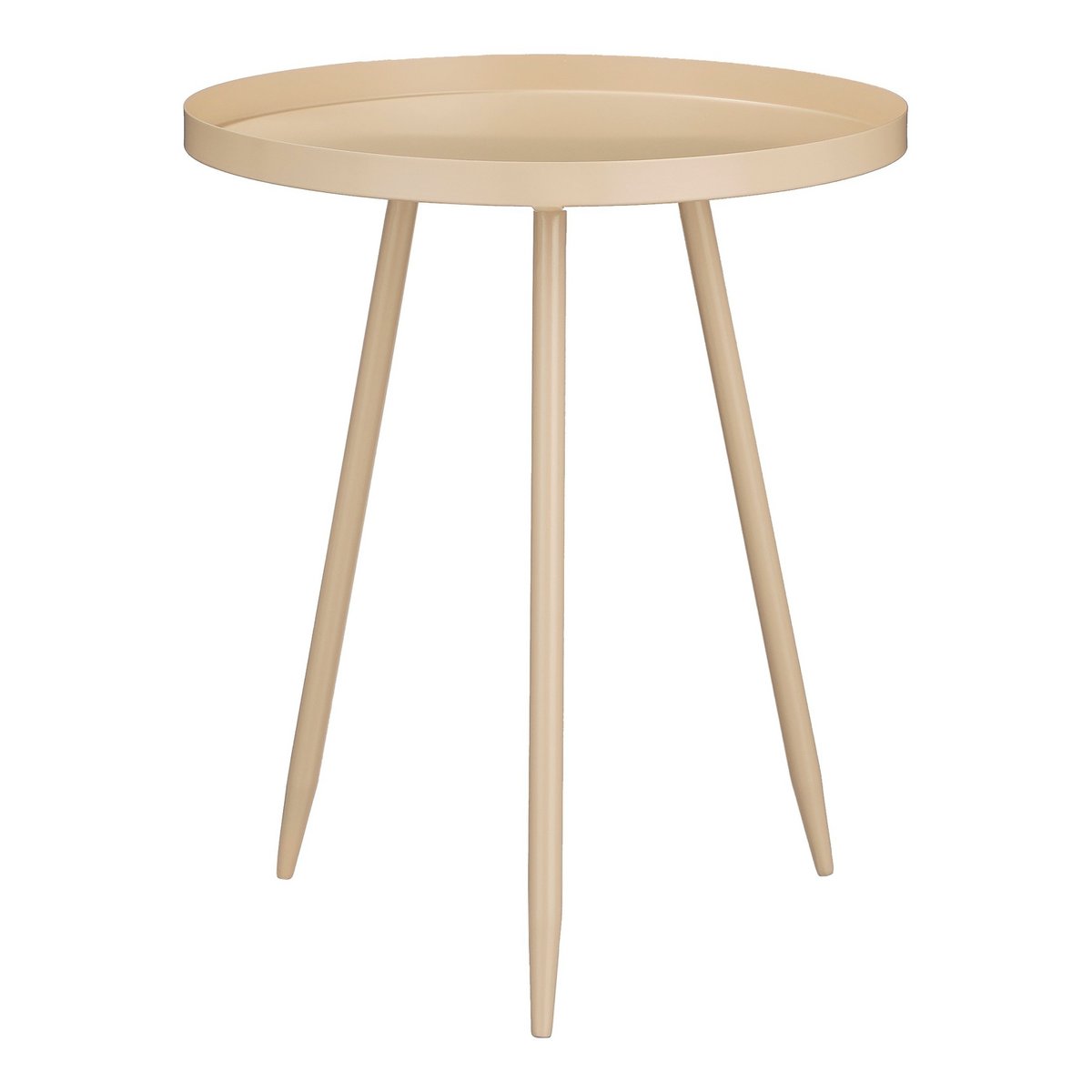 Flores Side table - H49 x Ø42 cm - Metal - Beige