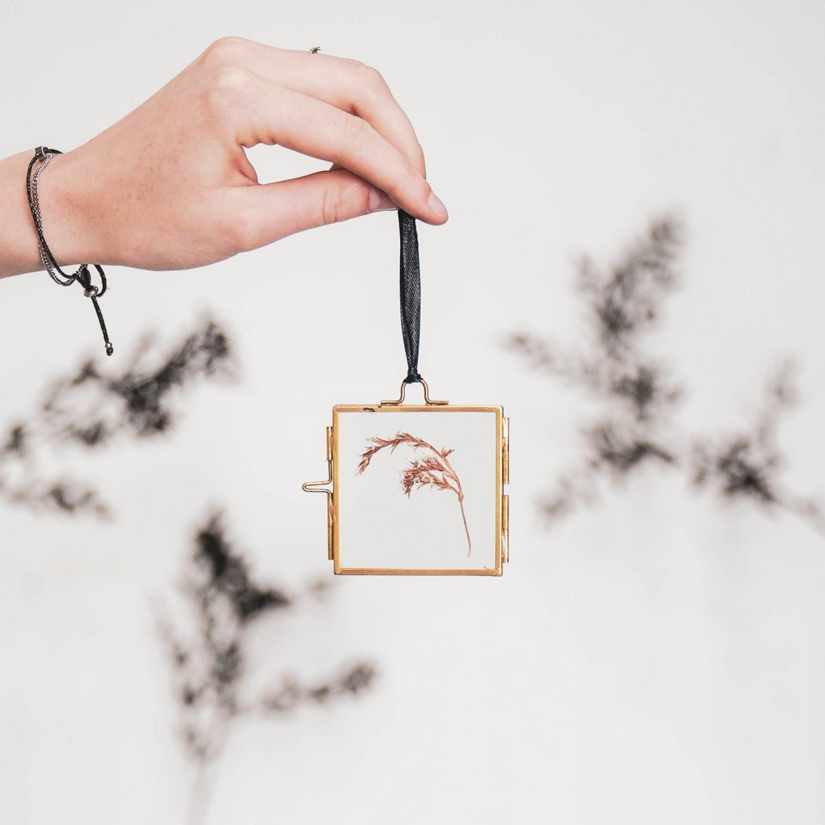 Fotolijst - Hangend - Metaal/Glas - Goud - 6,5x6cm