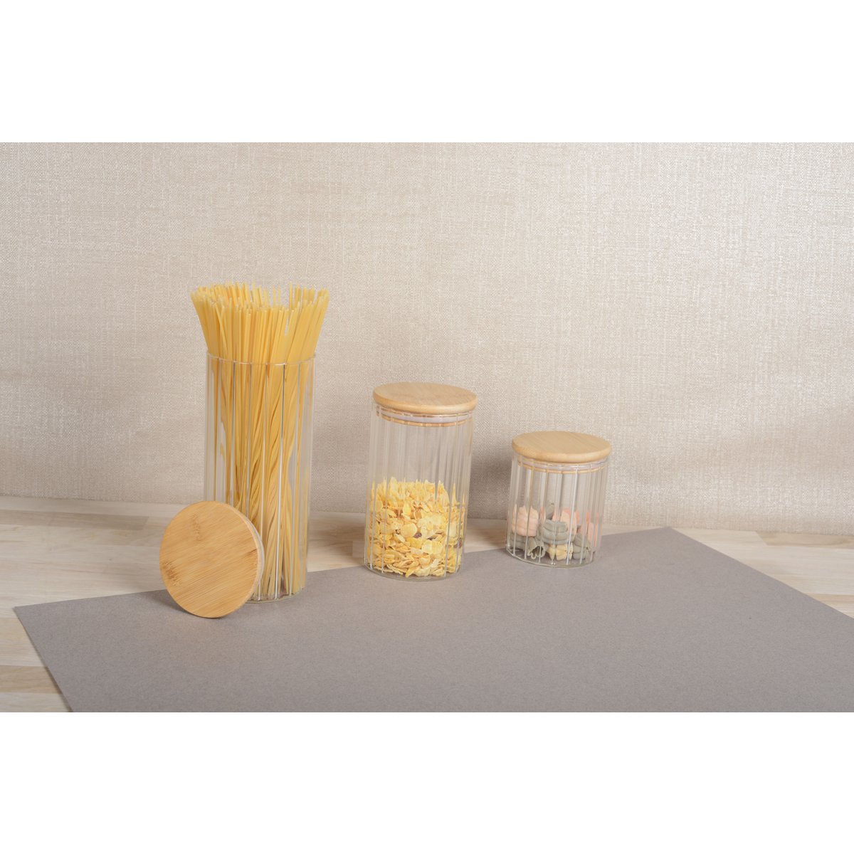 Glass Storage Jar with Wooden Lid