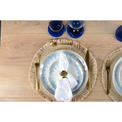 Set of 4 round gold-plated napkin rings 
