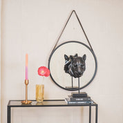 Mirror - Round - Metal - Black - 50x2.5x50cm