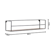 Wall shelves - Black - Metal - Set of 2