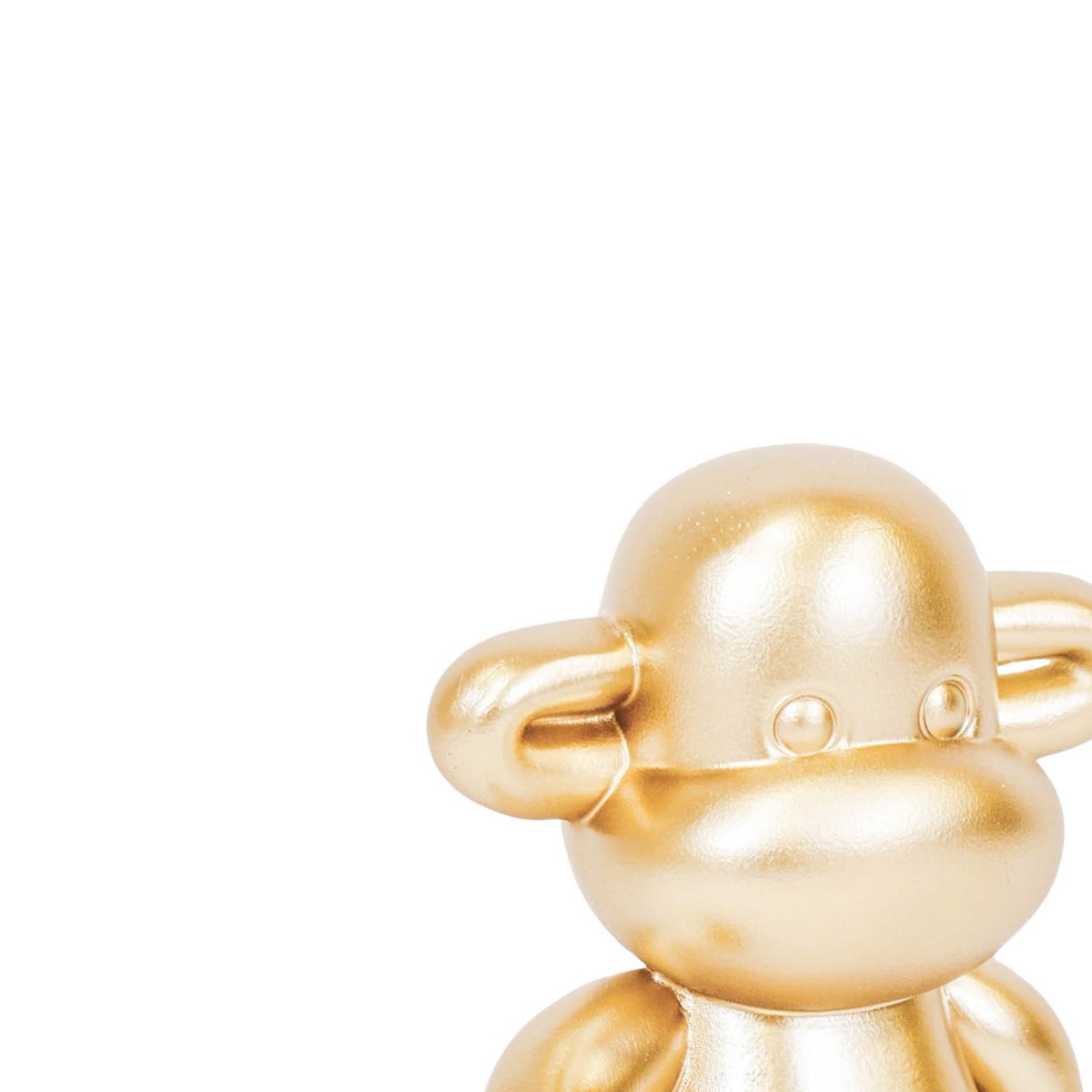 Ornament - monkey - gold - 33x21x50cm
