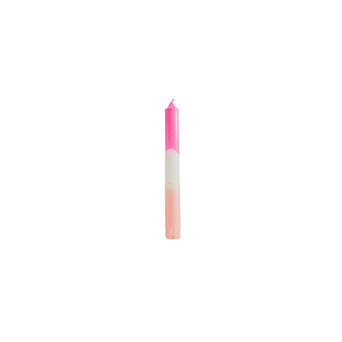 Candles - dip dye - wash - pink/white/pink - Set of 4