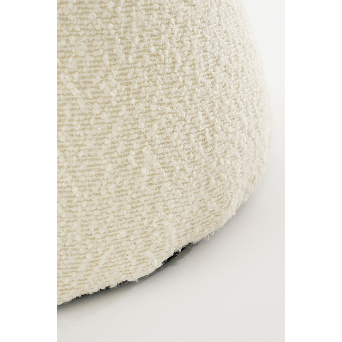 Poef - H46 x Ø49 cm - Blanc cassé