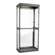 Vitrinekast Zwart, IJzer en Glas 31x21x70 cm
