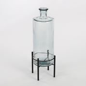 Guan bottle vase - H40 x Ø15 cm - Recycled glass - Transparent