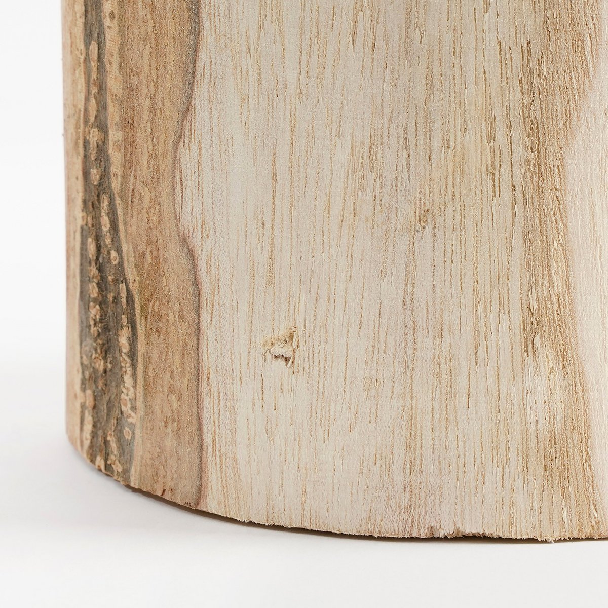 Vase Pia - H47 x Ø13 cm - Bois de paulownia - Marron clair