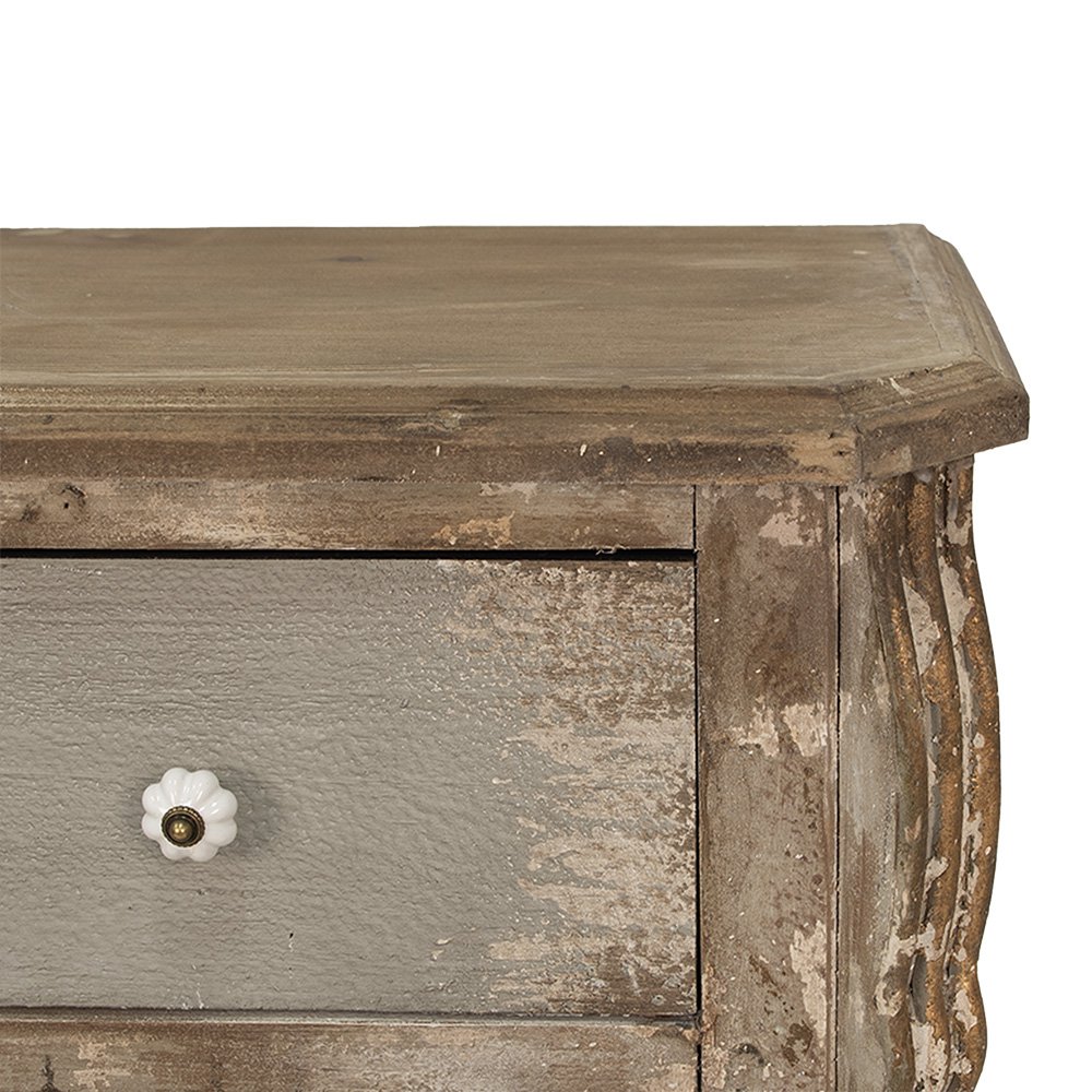 Dressoir Bruin Beige, Hout 92x40x86 cm