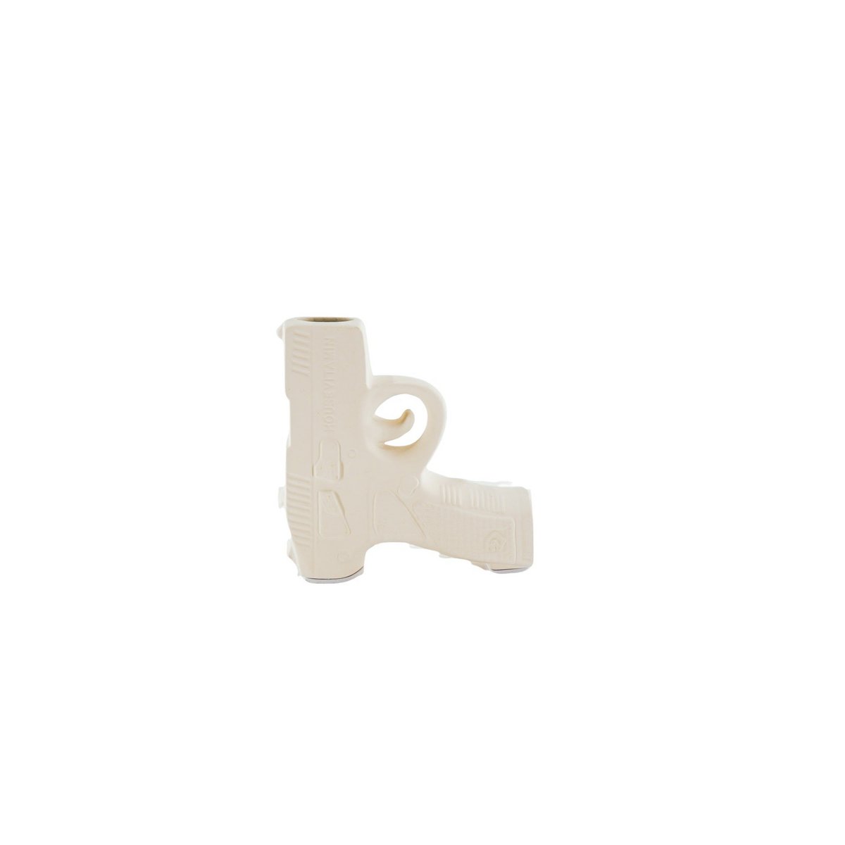 Vase - pistol - ceramic - sand - 12x5x12cm