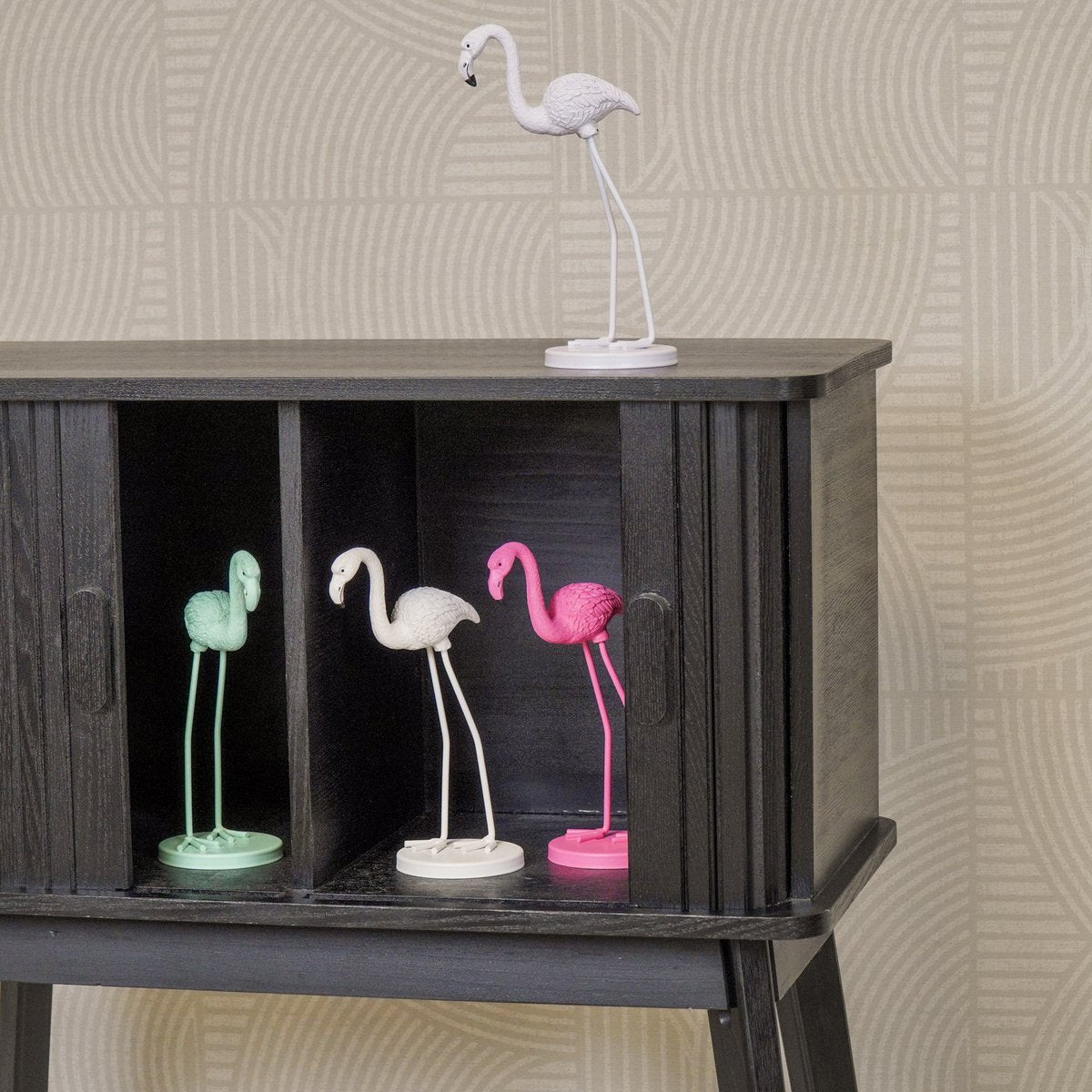 Ornament - Flamingo - Metal - Mint green - 9x7.5x19.5cm