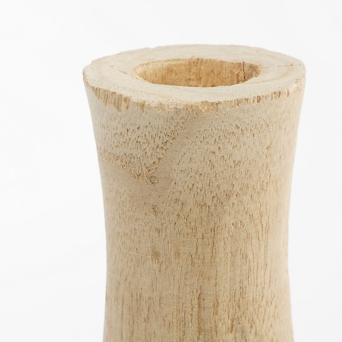 Vase Pia - H47 x Ø13 cm - Bois de paulownia - Marron clair