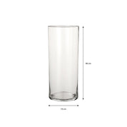 Carly Vase - H48 x Ø19 cm - Cylinder - Transparent