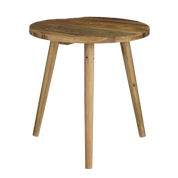 Bold Side Table - H43 x Ø40 cm - Recycled Wood - Brown