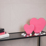 Ornament - Candy Heart 'LOVE' - Neonrosa - 20x4x18,5cm