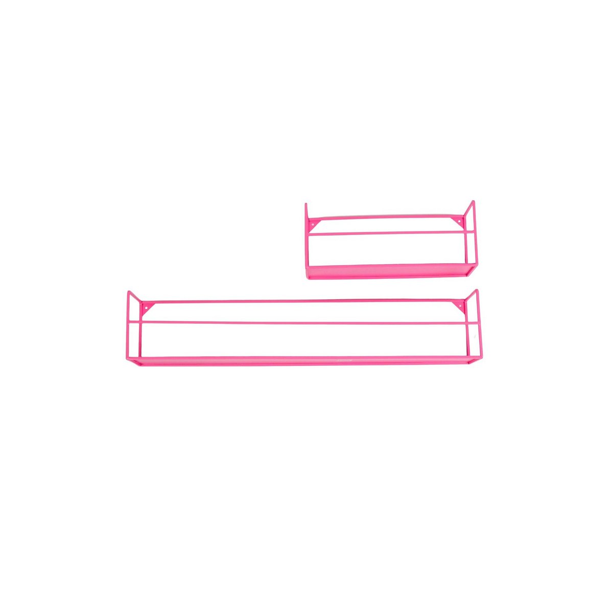 Wall shelf - Metal - Neon Pink - Set of 2 