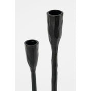 Christy Candlestick - L23 x W23 x H44 cm - Aluminum - Black
