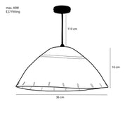Joulz Hanging lamp - H16 x Ø36 cm - Jute - Light brown