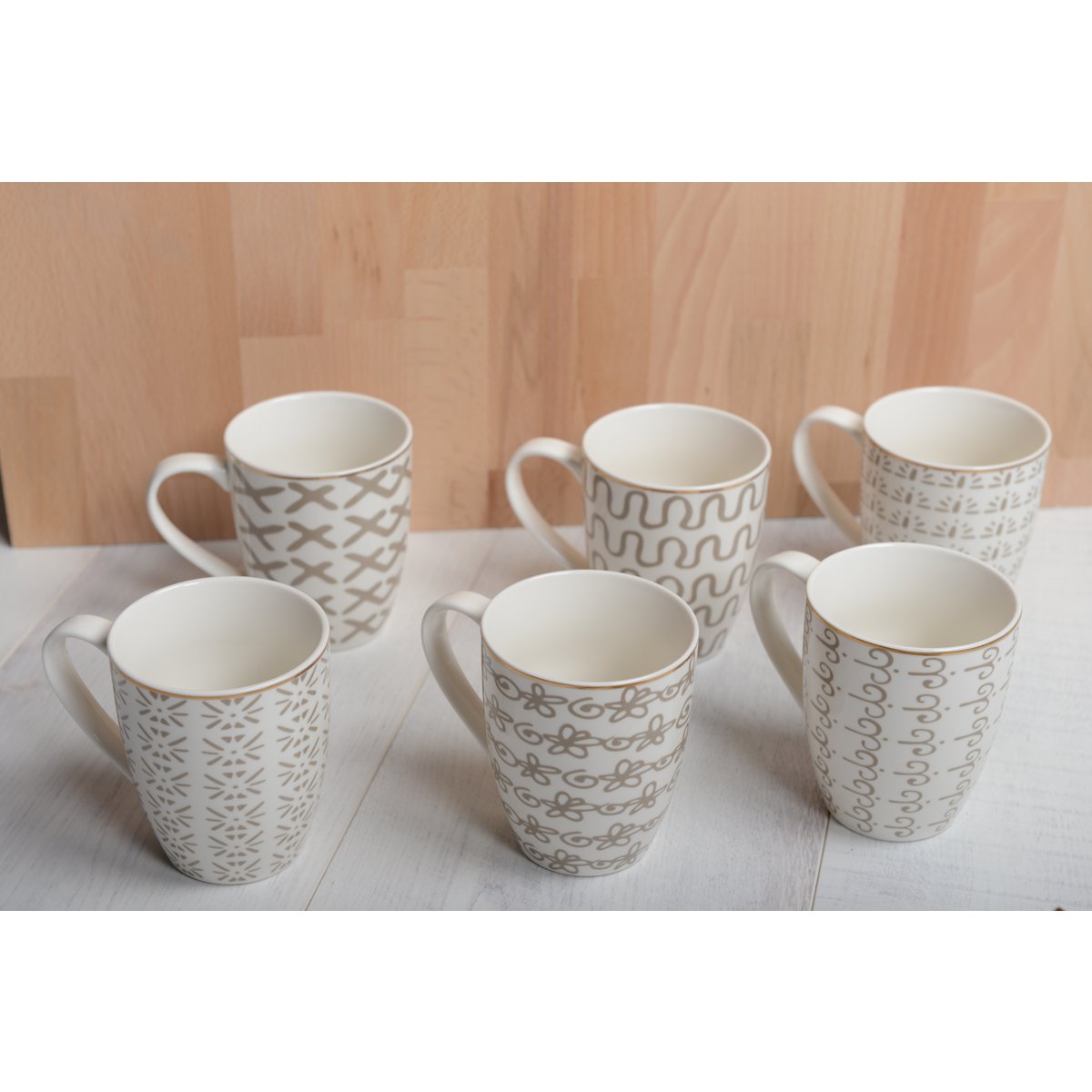 350 ml geometrische mokken - veel 6