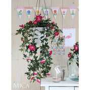 Artificial Petunia Hanging Plant - L15 x W20 x H80 cm - Fuchsia