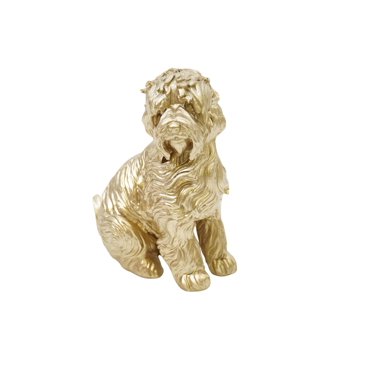 Ornament - Labradoodle - Polyresin - Gold - 10.5x5x9cm