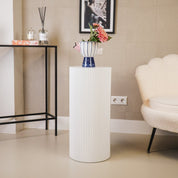 Side table/pillar - cylinder - white- 30x65cm