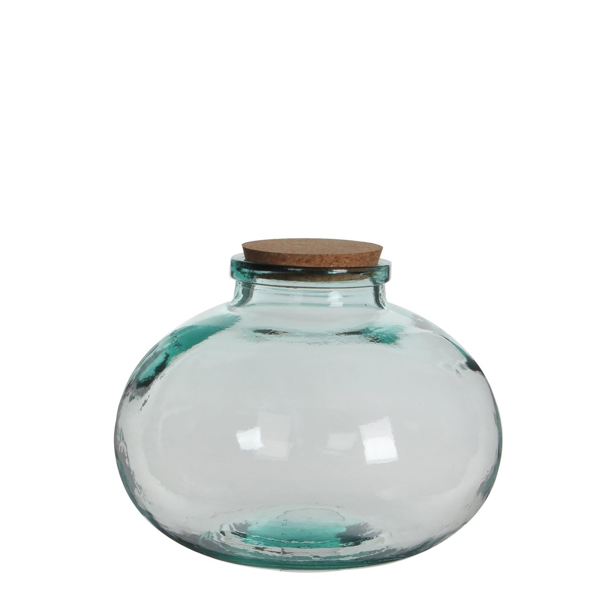 Olly Vase - H23 x Ø29 cm - Recycled Glass - Transparent