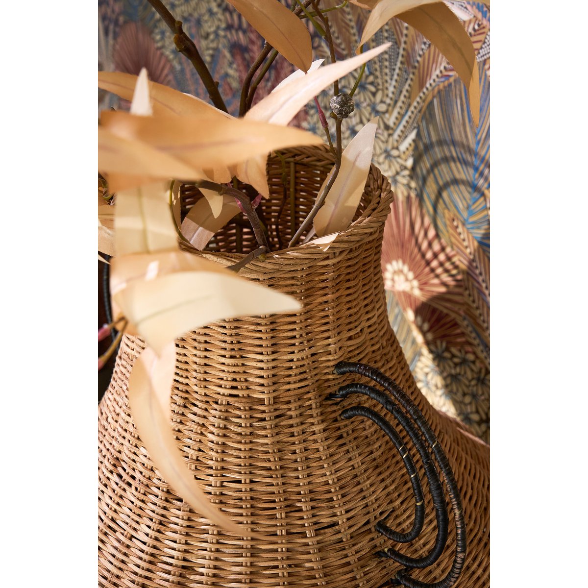 Fabiola Decoration vase - H43 x Ø30 cm - Rattan - Brown