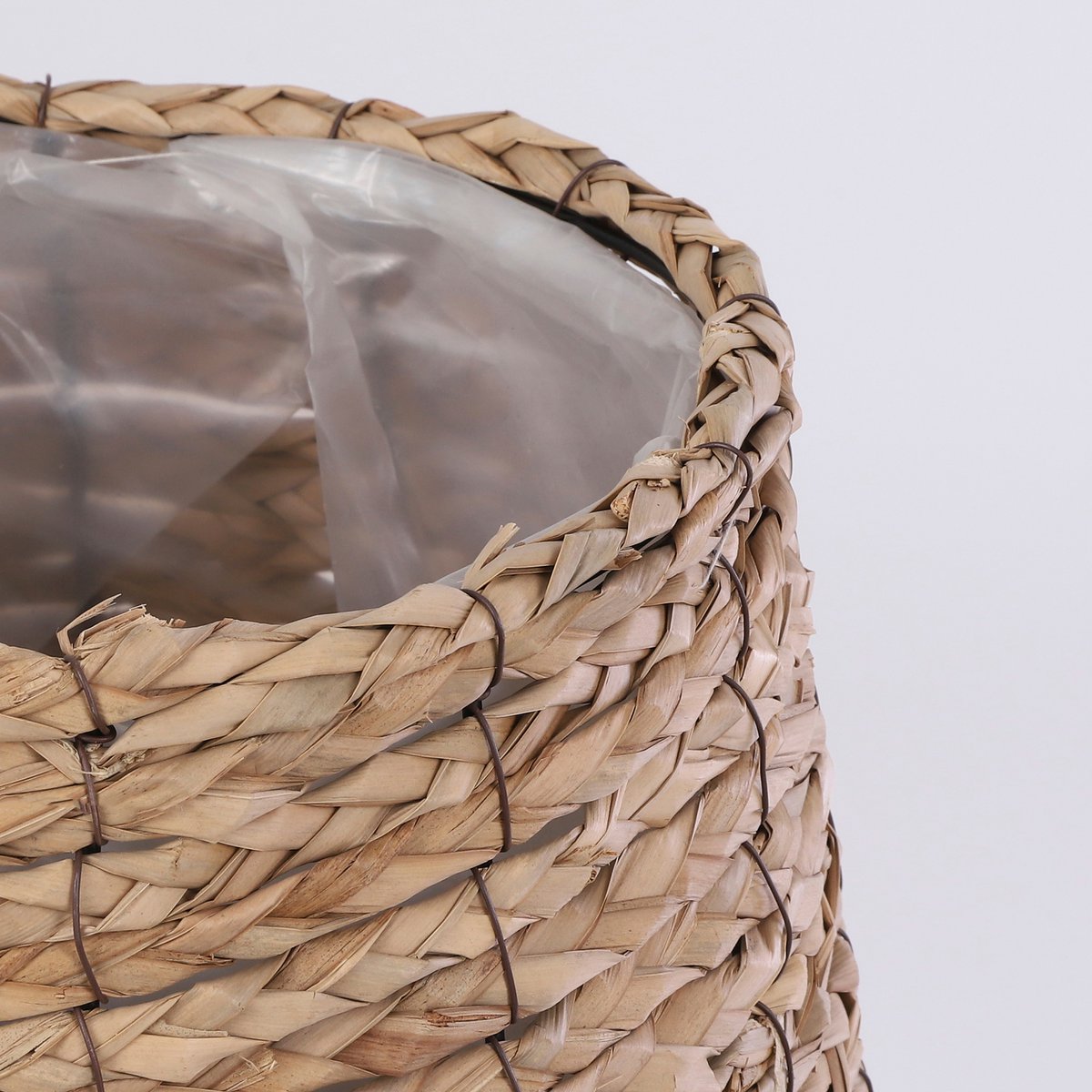 Panier à plantes Avalon - H26 x Ø26 cm - Jonc de mer - Marron clair