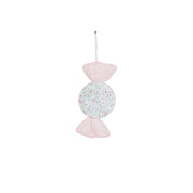 Kersthanger - Candy Round-Foam-Roze/ Glitters- 28x15cm