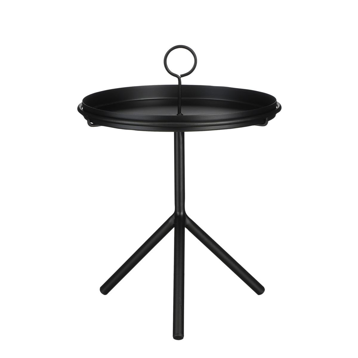 Aston tray table - H40 x Ø31 cm - Metal - Black