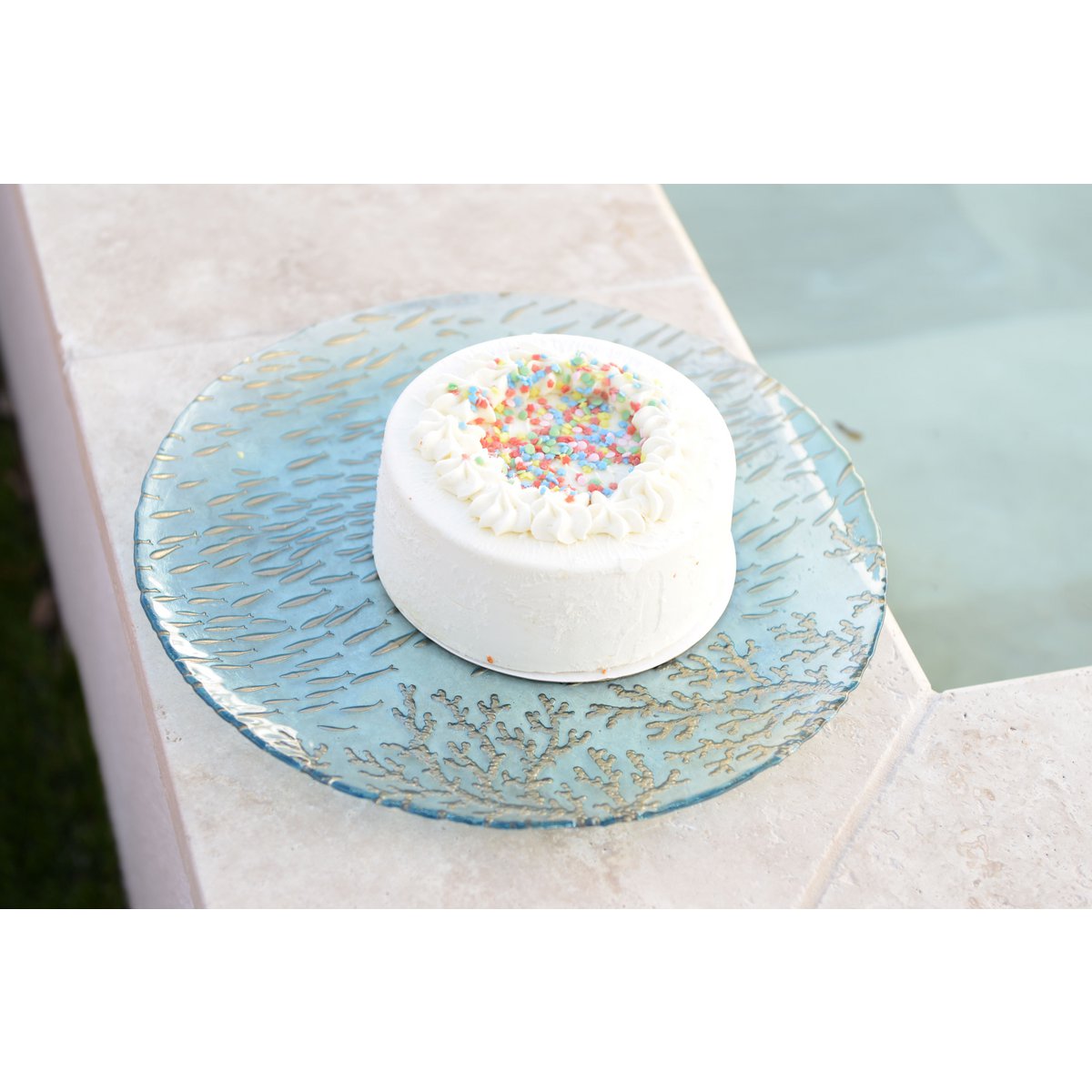Blue Presentation Platter Sea 33x33x3cm