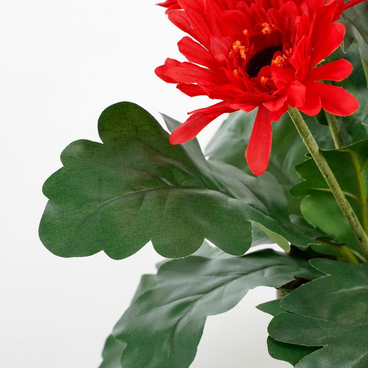 Artificial Gerbera Plant in Flower Pot Stan - H35 x Ø30 cm - Red