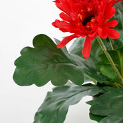 Artificial Gerbera Plant in Flower Pot Stan - H35 x Ø30 cm - Red