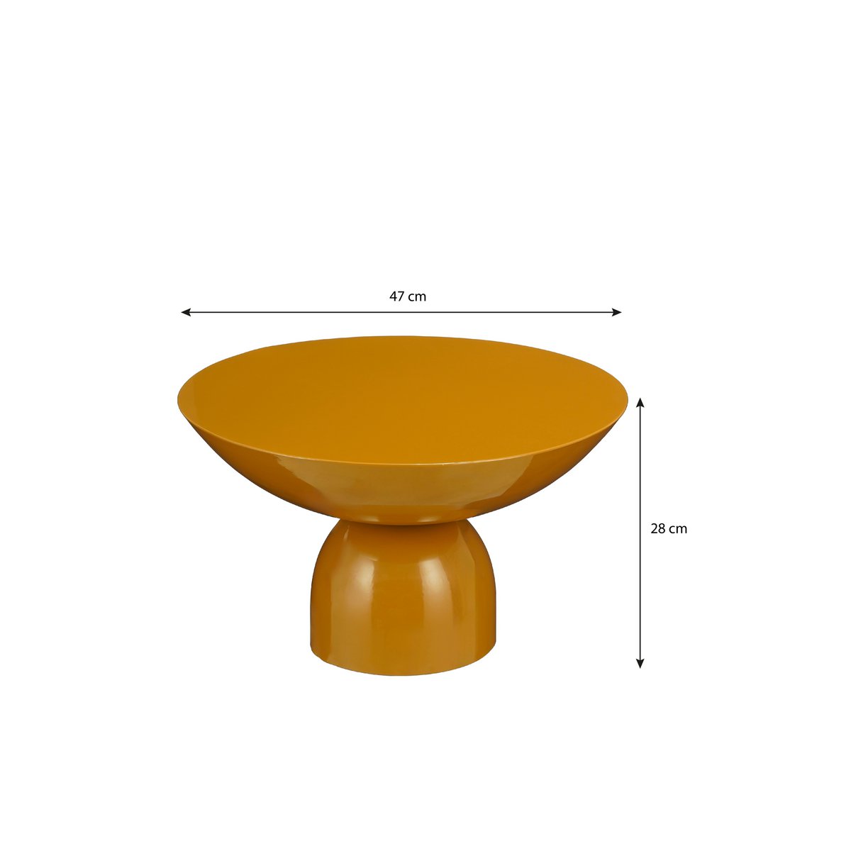 Celise side table - H28 x Ø47 cm - Metal - Brown