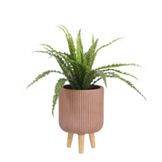Asplenium Artificial Plant in Flower Pot Stan - H54 x Ø66 cm - Green