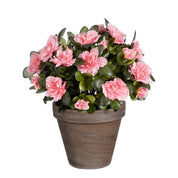 Kunst Azalea Plant in Bloempot Stan - H31 x Ø26 cm - Perzik