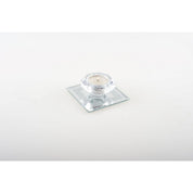 9x9cm Crystal Candle on Silver Mirror Square Support