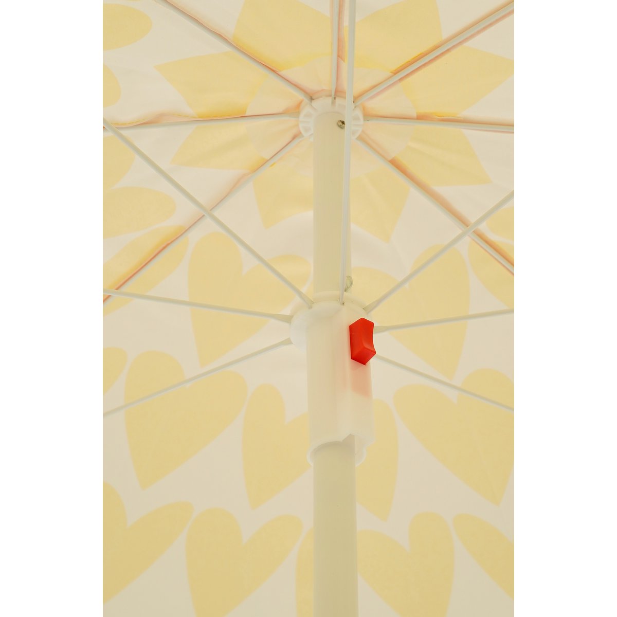 Parasol de plage en forme de cœur - H180 x Ø160 cm - Jaune