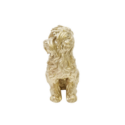 Ornament - Labradoodle - Polyresin - Gold - 10.5x5x9cm